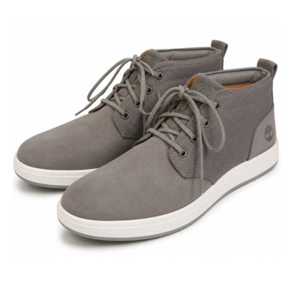 Timberland Gray Chukka Sneakers Mens 10 Nubuck Canvas Lace Up Casual Shoes NWT